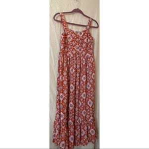 Gianni Bini Geometric Tier Maxi Dress | Size Small